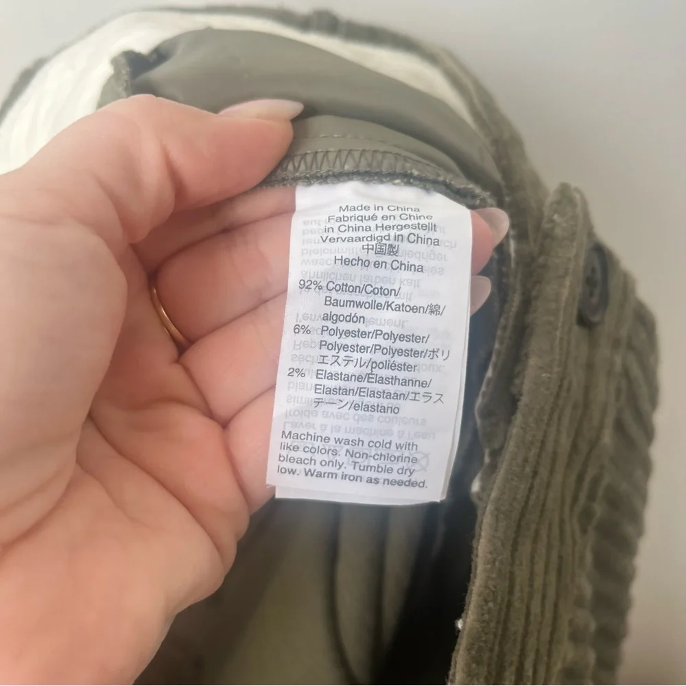 J.Crew Olive Green Wide Leg Corduroy Cropped Pants 6 - Picture 3 of 5